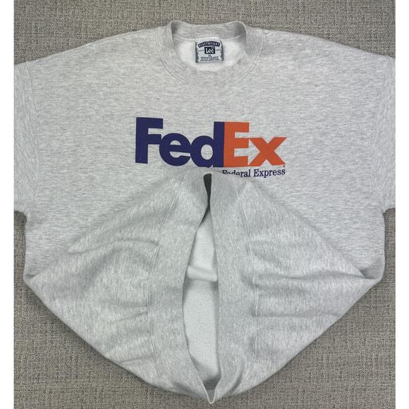 Vintage FedEx Federal Express Sweatshirt Mens XL Lee Heavyweight 90s Crewneck - Picture 5 of 12